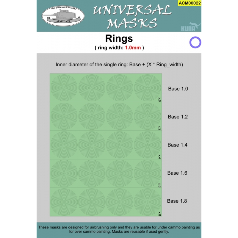 Rings width 1,0mm