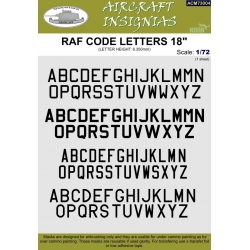 RAF CODE LETTERS 18"