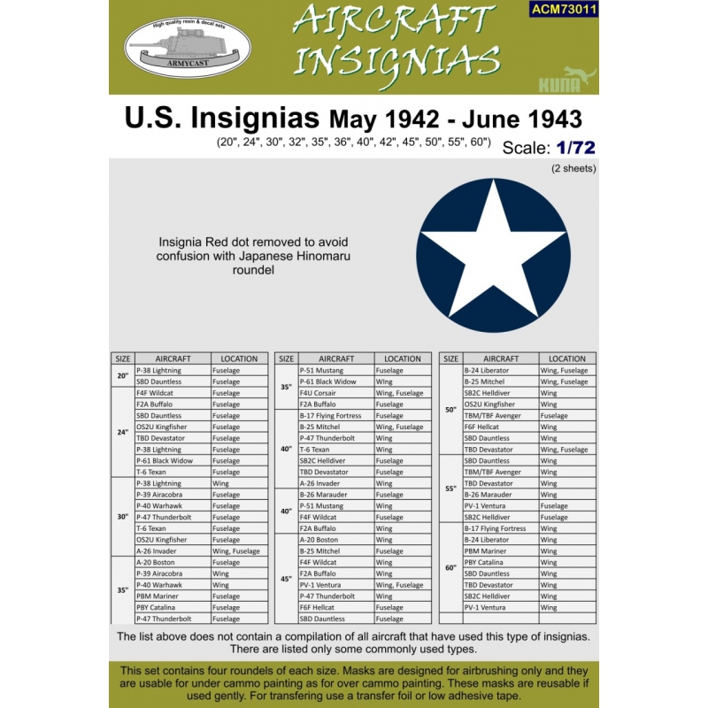 U.S. Insignias May 1942 - June 1943