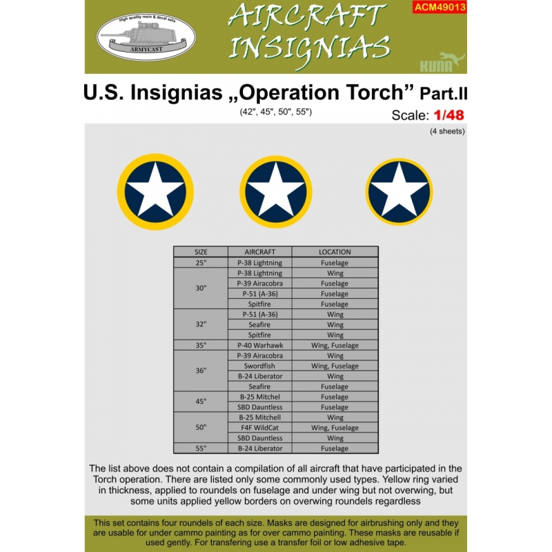 U.S. INSIGNIAS Operation "Torch" Part II